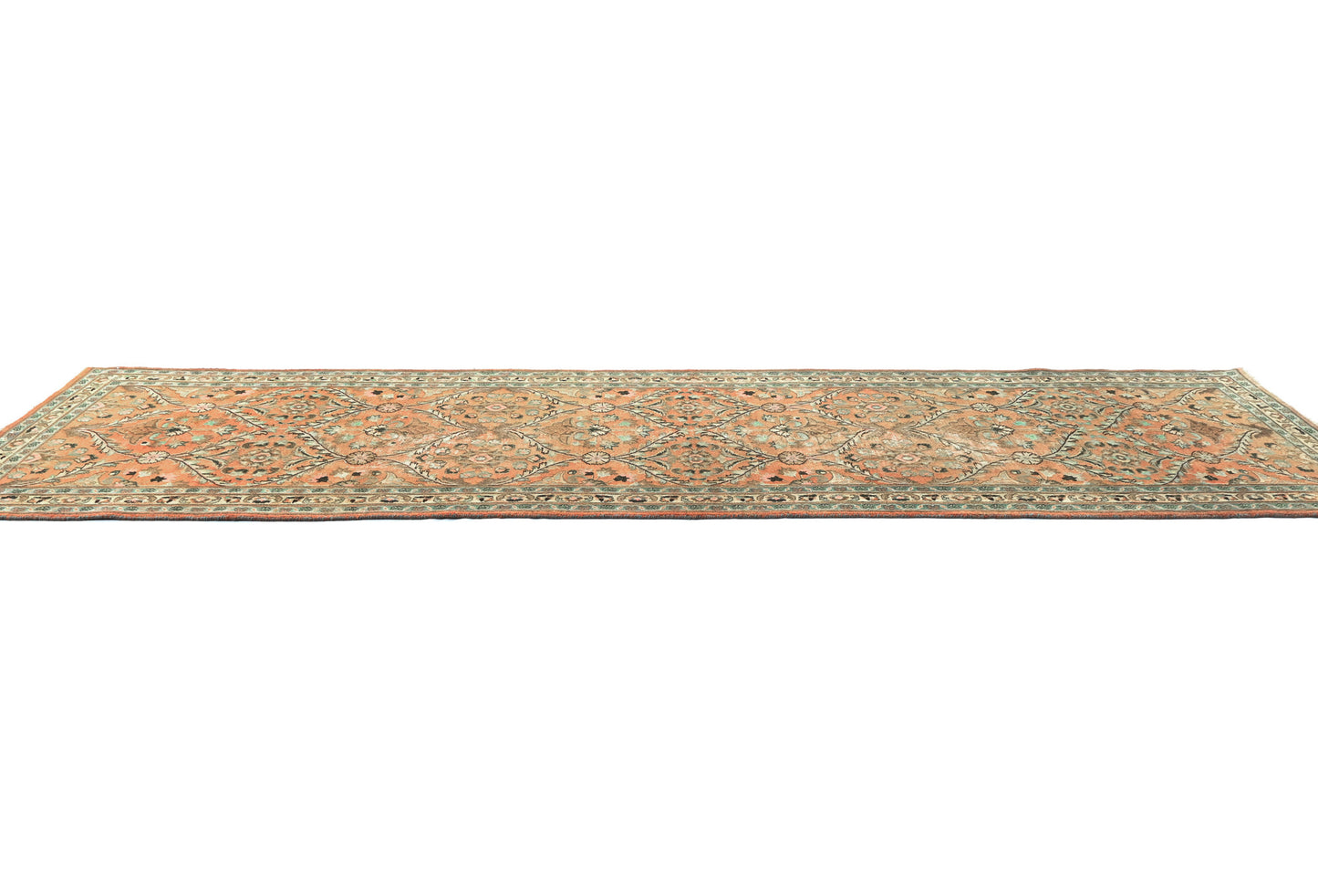 3'4X12'7 Ft Semi-Antique Floral Traditional