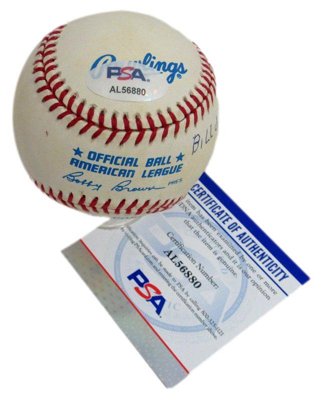 Bill Owens Signed Oal Baseball Negro League Birmingham Black Barons Psa/Dna