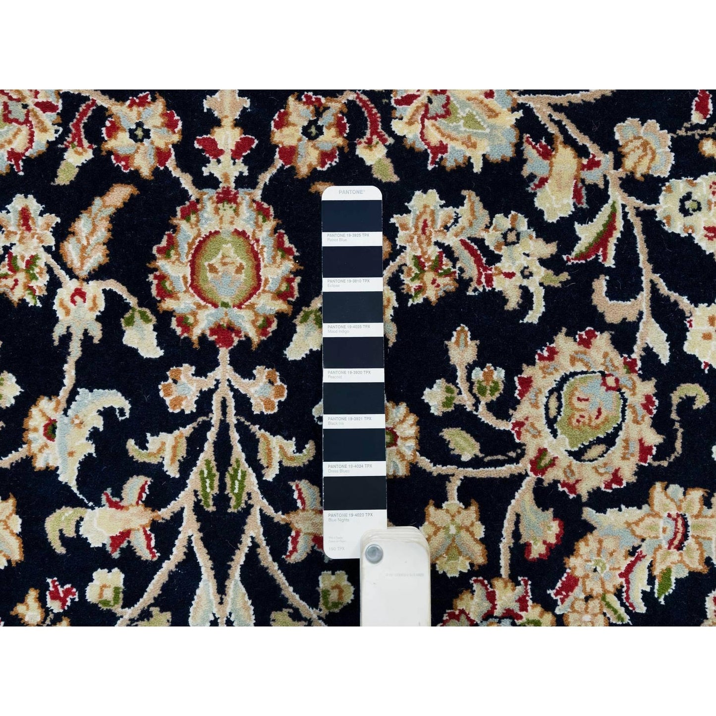4'8"X6'9" Midnight Blue Nain Design 250 Kpsi Hand Knotted 100% Wool Rug