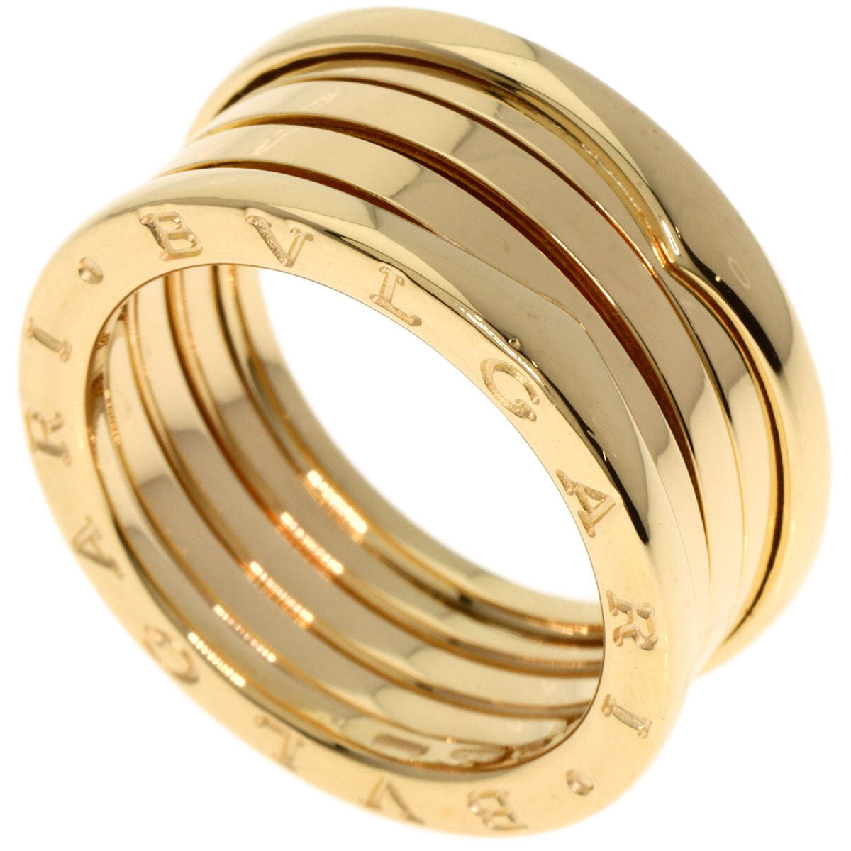 Bvlgari Ring B.Zero1 3 Bands #60 K18 Yellow Gold