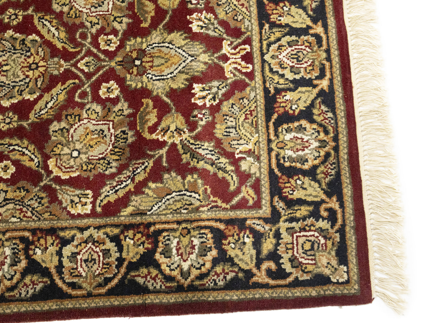 Handmade Agra Jaipur Wool Rug Rare Thick Pile