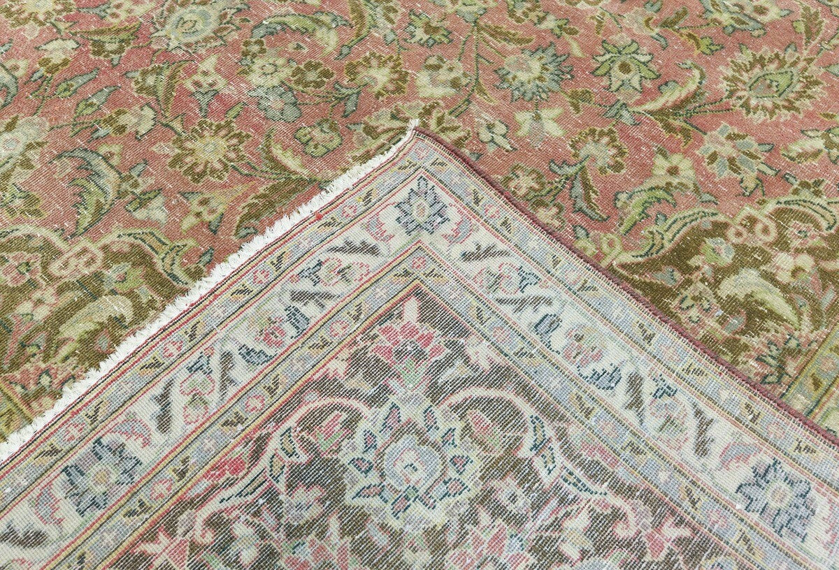 10X15 Antique Distressed Oriental Rug Muted