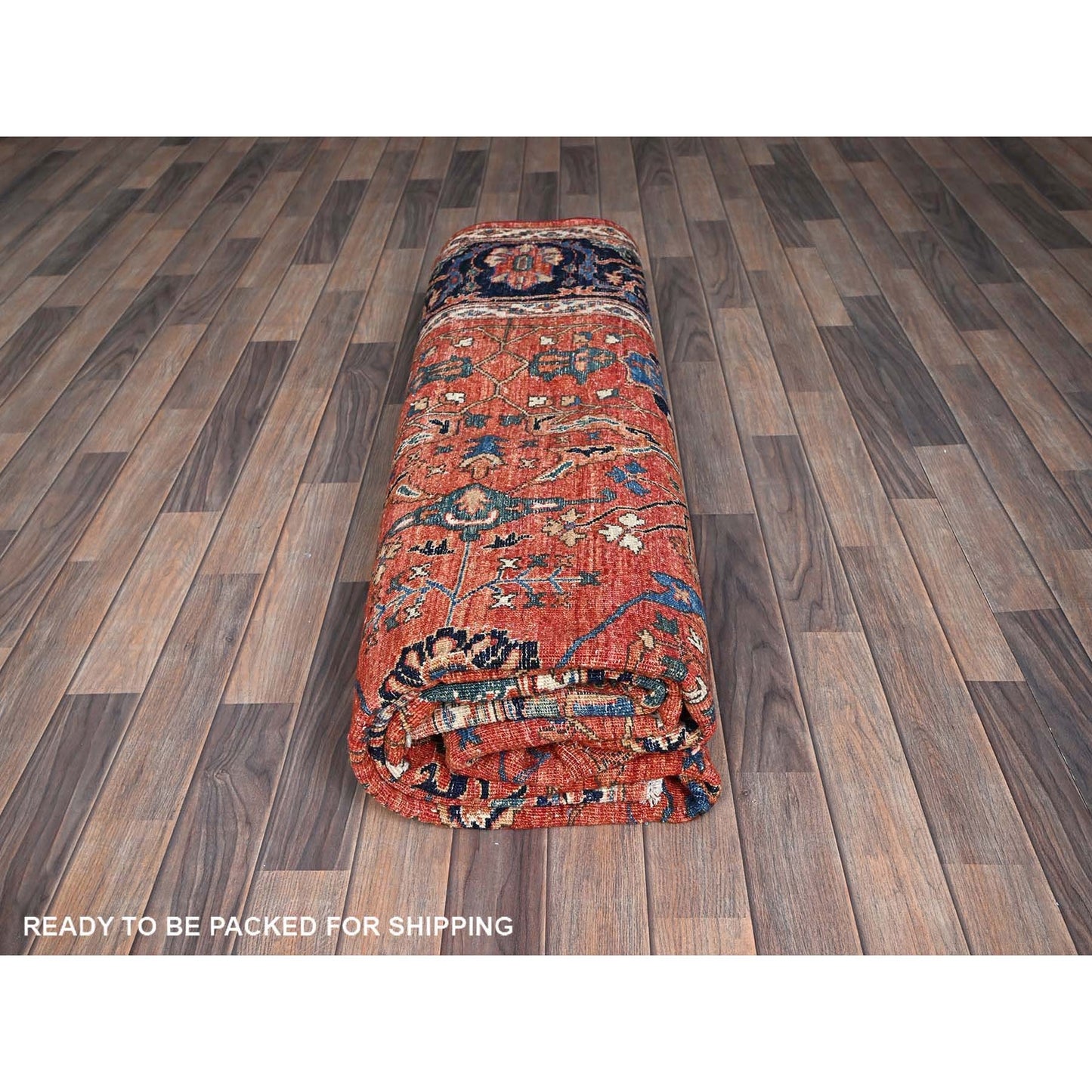 8'X10'4" Red Aryana Grade Bijar Garus Design Soft Wool Hand Knotted Rug