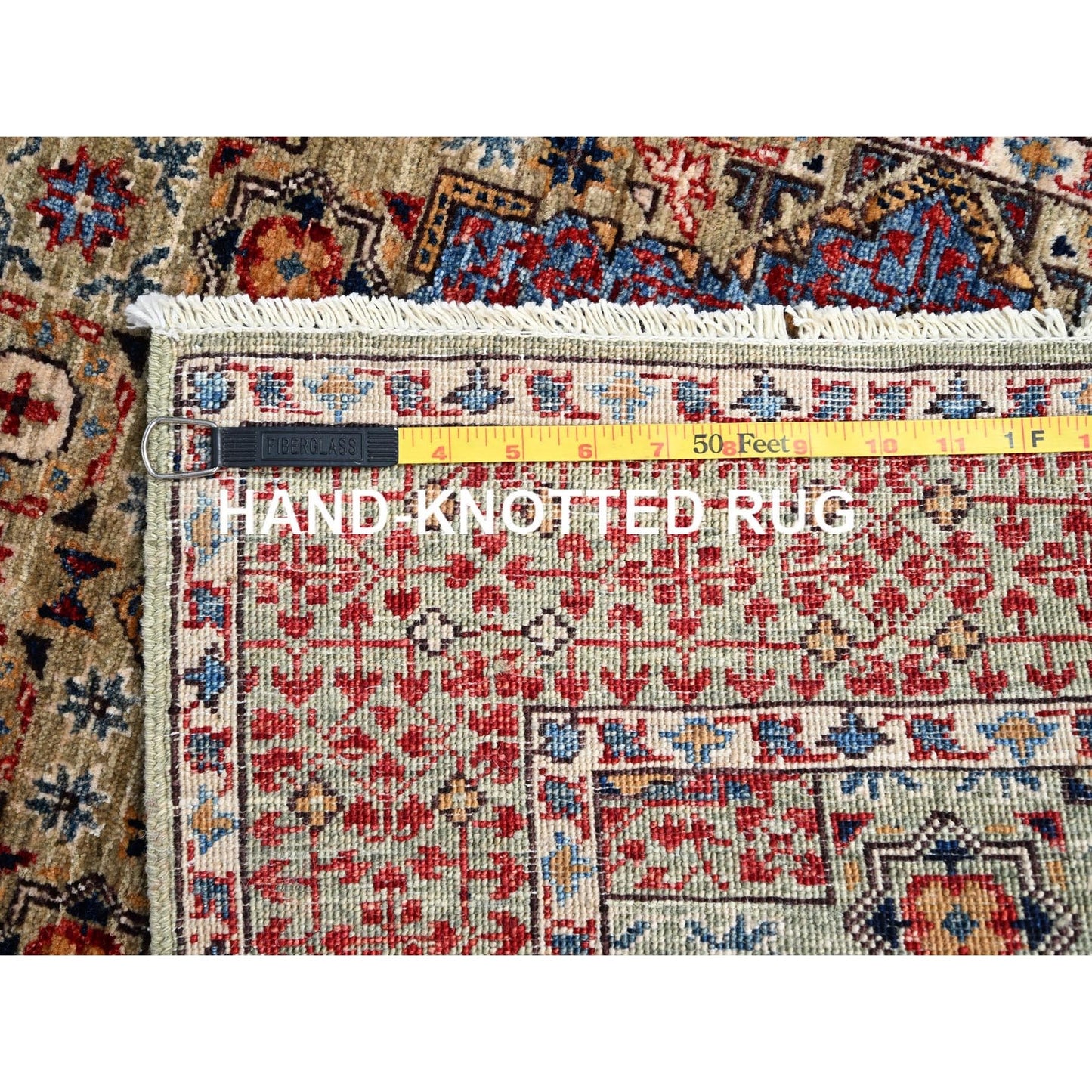 2'7"X15'10" Brown Hand Knotted Wool Mamluk Dynasty Xl Runner Oriental Rug