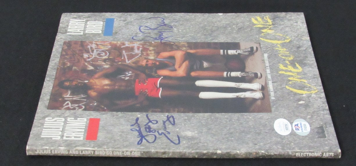Julius Erving Larry Bird Dual Signed One-On-One