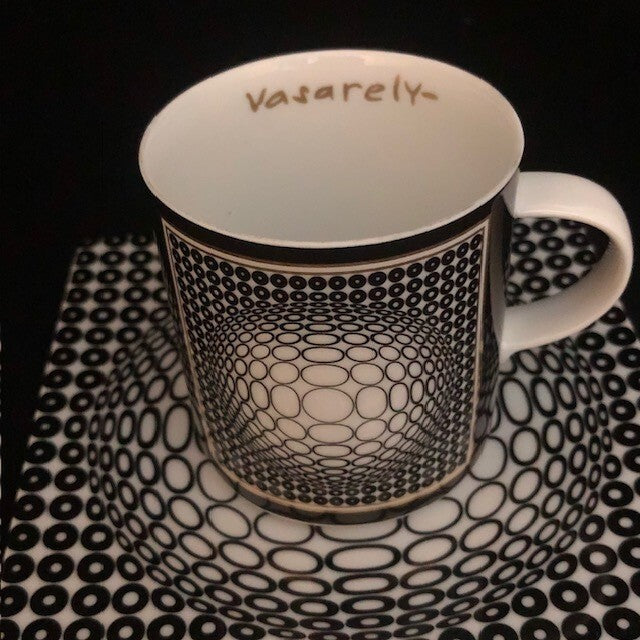 Unused Victor Vasarely Art Plate Cup & Saucer