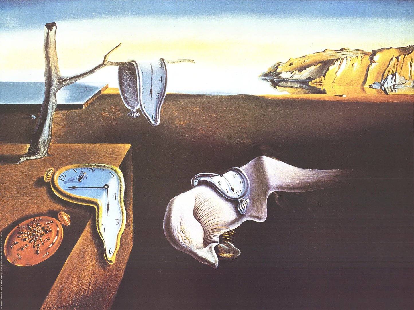 Salvador Dali The Persistence Of Memory " Offset Lithograph Su