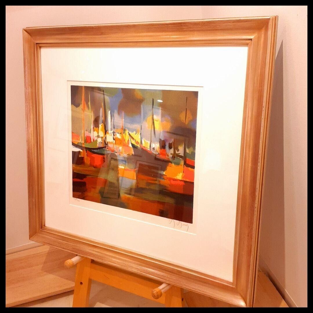 Marcel Mouly "Ship Shadow" Original Lithograph On Paper Signed In Pencil Framed