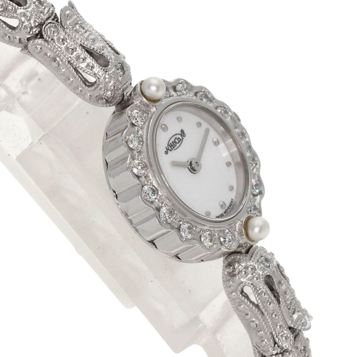 Select Watch Heiwado Round Face Diamond Watches 1L004.52 Platinum Pt950/Pt95...