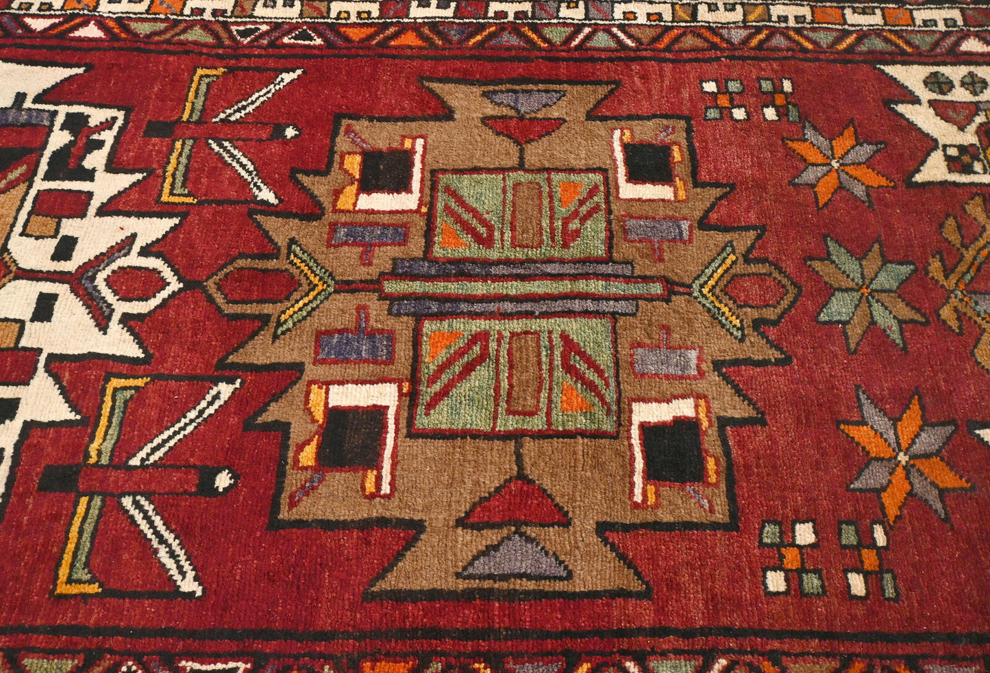 Hand-Knotted Vintage Oriental Runner Rug