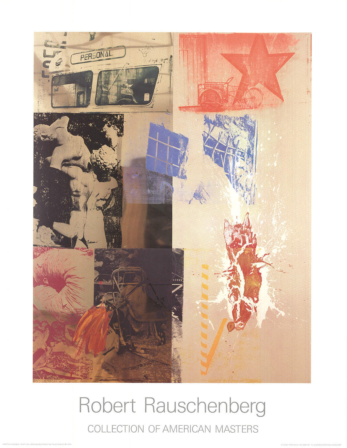 Bl ROBERT RAUSCHENBERG Favor Rites 35.5" x 27.5" Poster 1999 Pop Art Multicolor