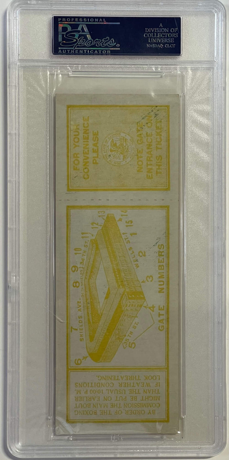 1937 Joe Louis Vs James Braddock Full Boxing Ticket Psa 8