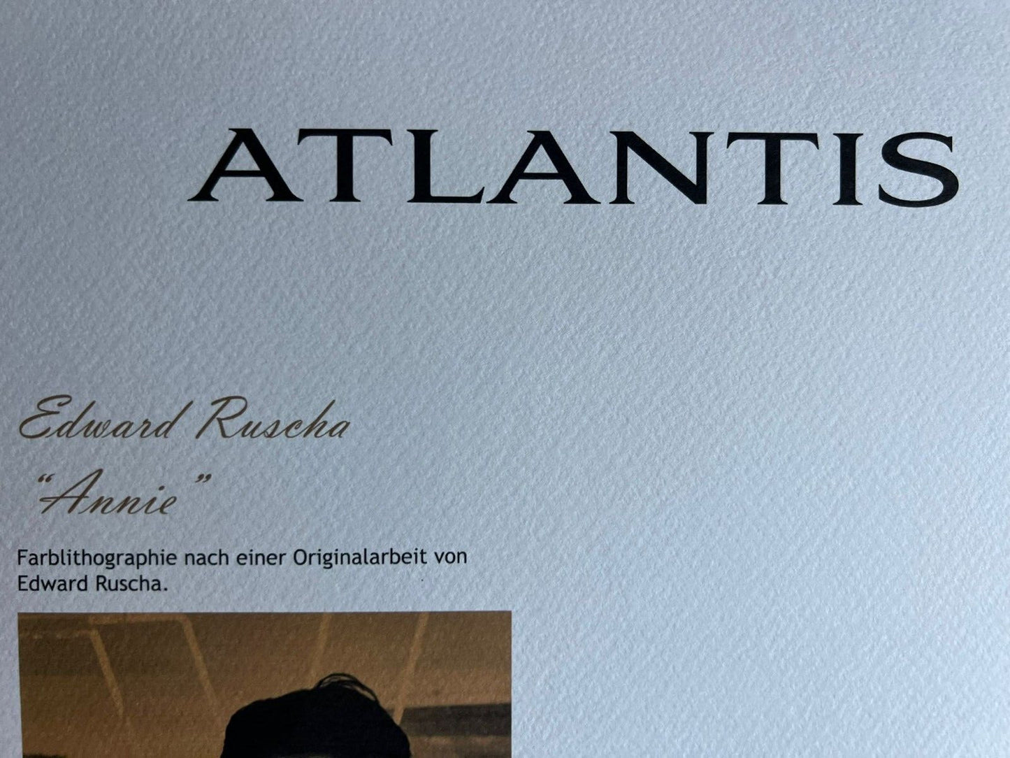 Edward Ruscha Lithograph Coa Signed Op Numbered