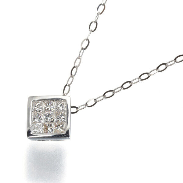 Diamond 0.20ct Mystery-setting Square Necklace