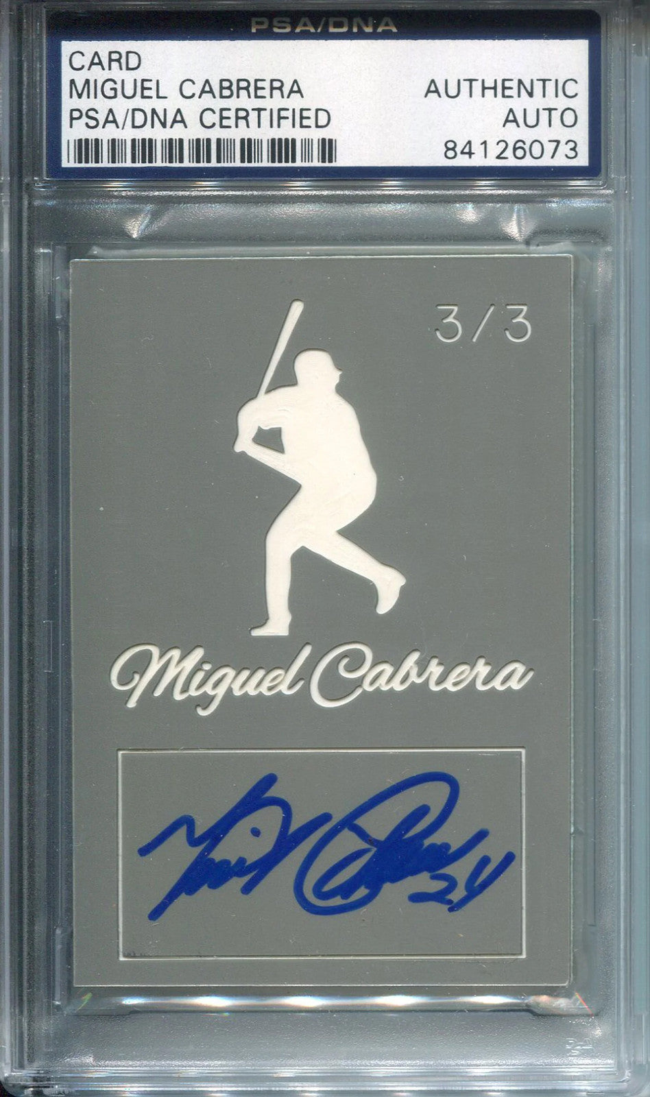 Miguel Cabrera Autographed Limited Edition Card (Psa)