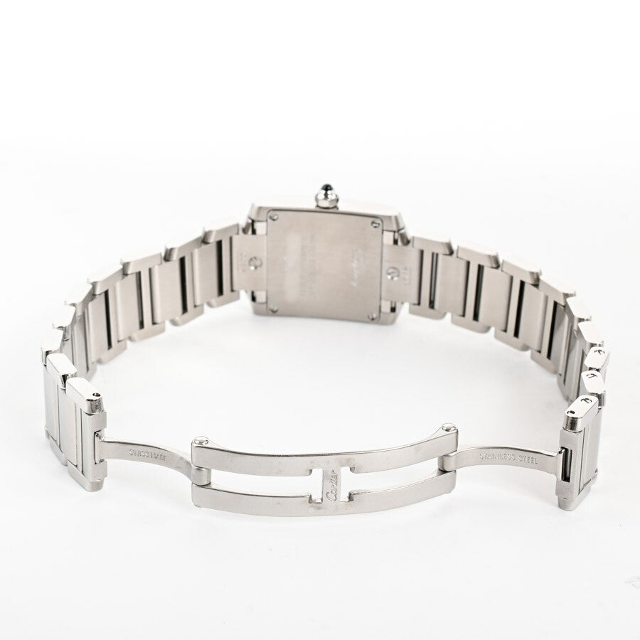 Cartier Tank Francaise Sm W51008Q3 White Ladies Used Watch #654730