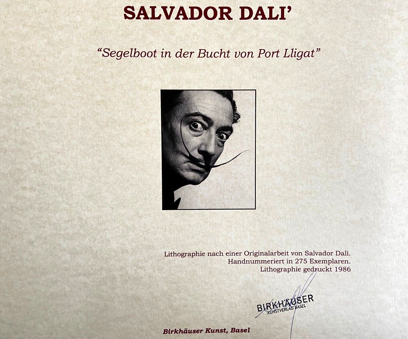 Salvador Dal Lithograph Signed Coa Numbered In