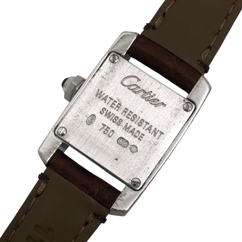 Cartier Tankissime Sm W650029H Silver K18Wg/Leather Strap (Non-Oem)