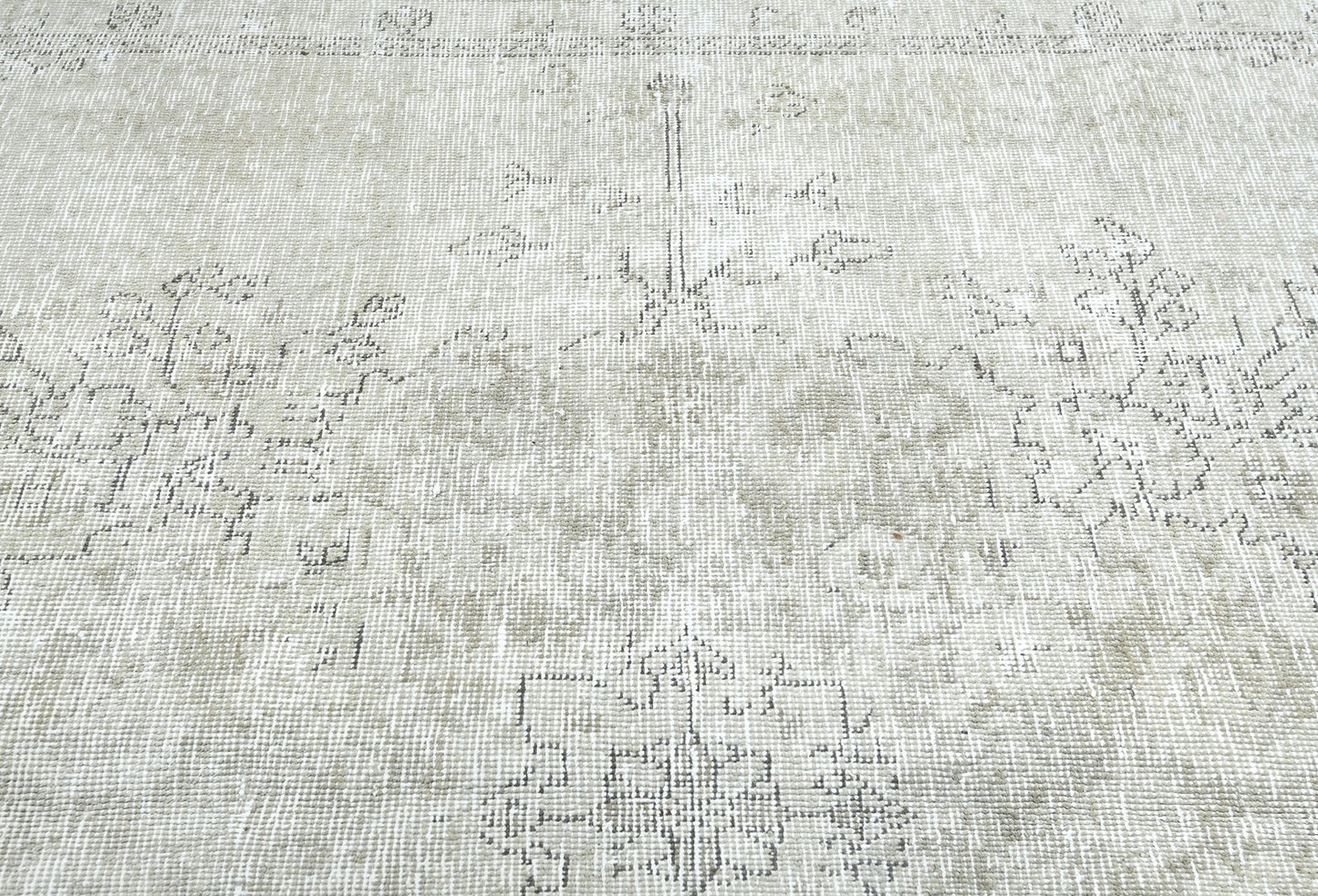 Antique Distressed Oriental Rug Vintage Floral