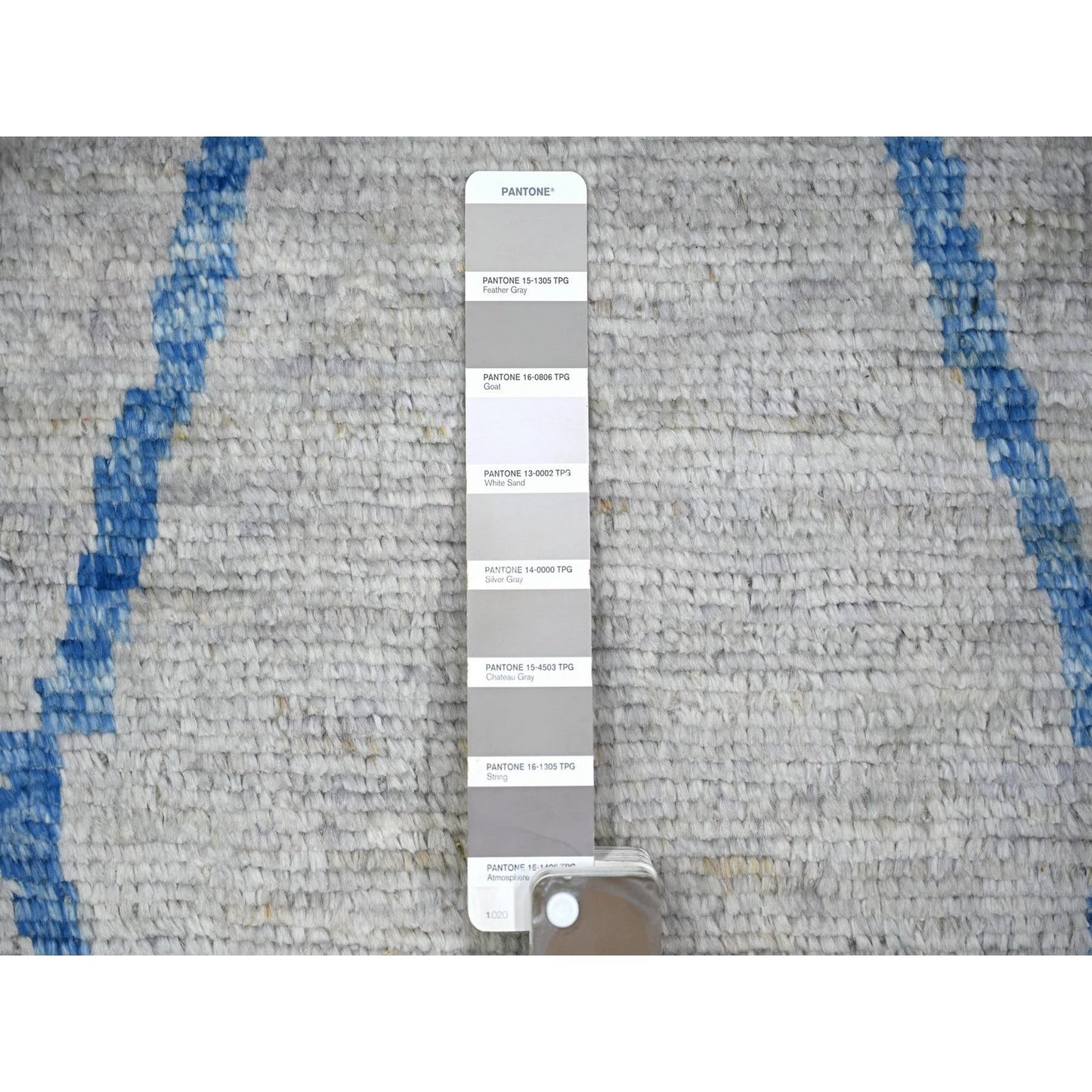 11'9"X15'7" Gray Wool Hand Knotted Moroccan Berber Design Oversized Rug
