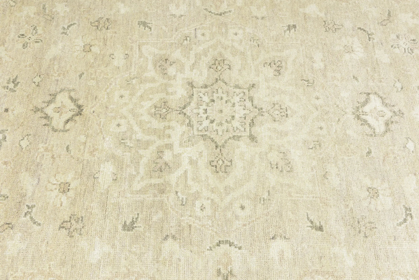 Transitional Oriental Rug Muted Floral Design