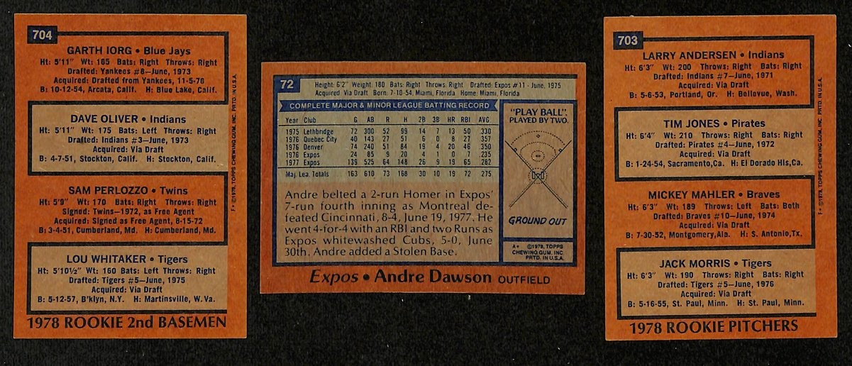 1978 Topps Baseball Complete Set (726) Murray Rc,