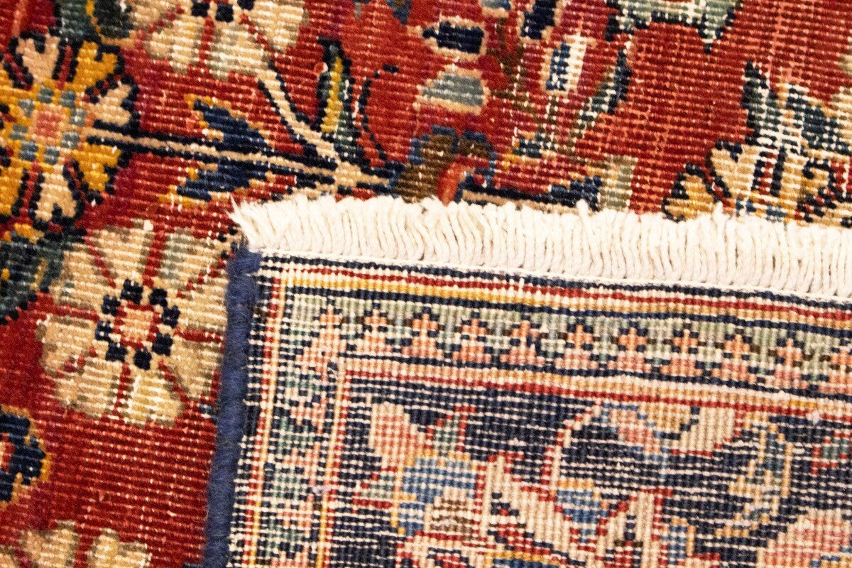 Semi-Antique Handmade Oriental Rug Red Carpet