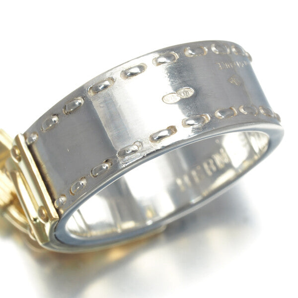 Hermes Ring Kelly Padlock Eu50 18K 750 Yellow Gold/Silver