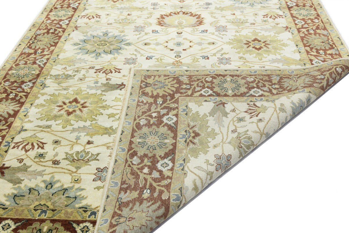 Hand-Knotted Vintage Style Floral Peshawar Osh