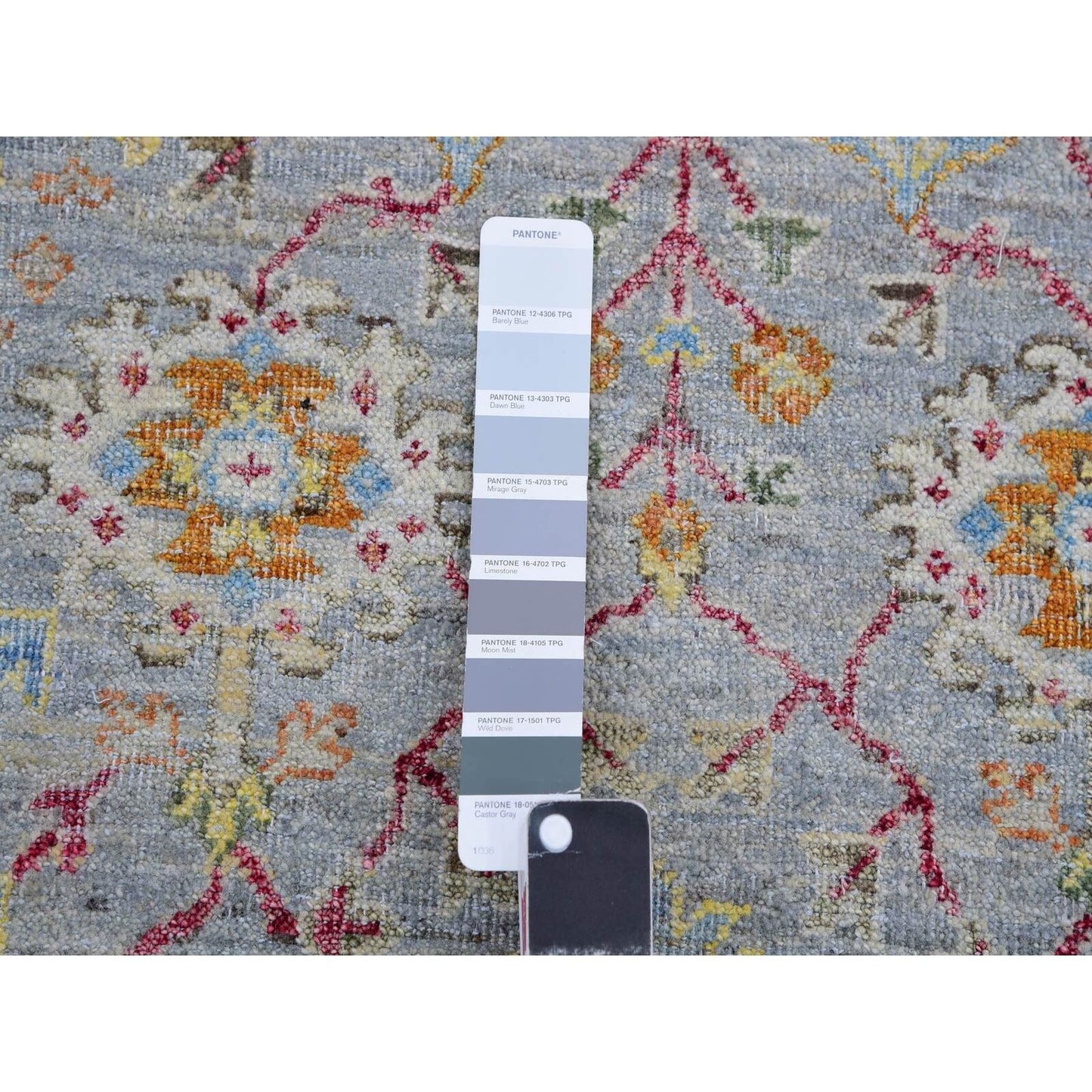 8'X10' Gray 100% Wool Hand Knotted Sultanabad Reimagined Oriental Rug