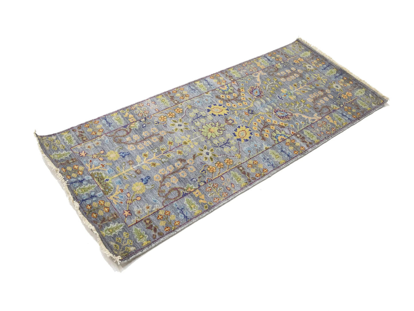 Handmade Tree Of Life Floral Runner Rug Oushak