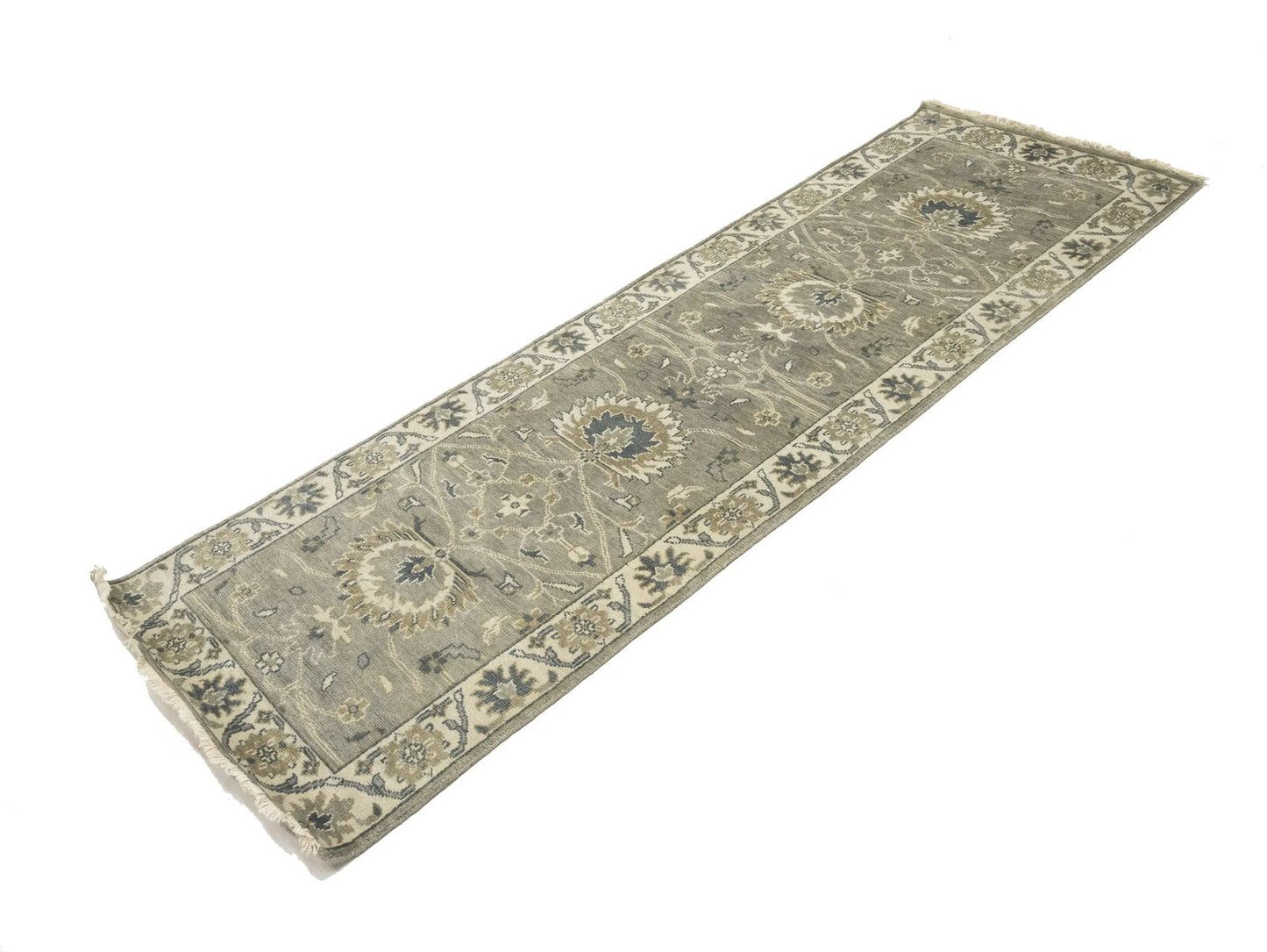 2'6X8 Ft Hand-Knotted Oushak Chobi Wool Runner