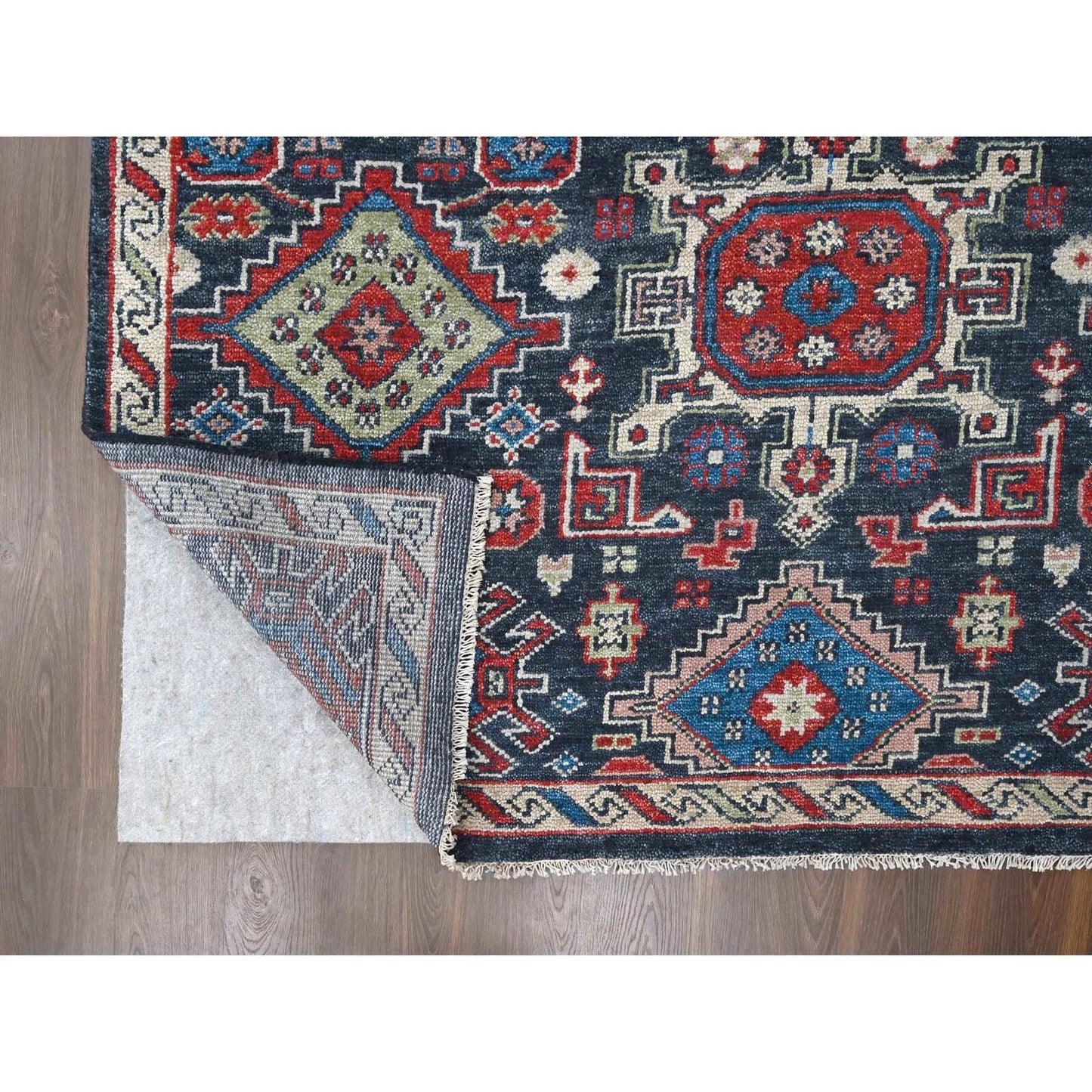 12'X18' Black Supple Organic Wool Hand Knotted Oversize Oriental Rug
