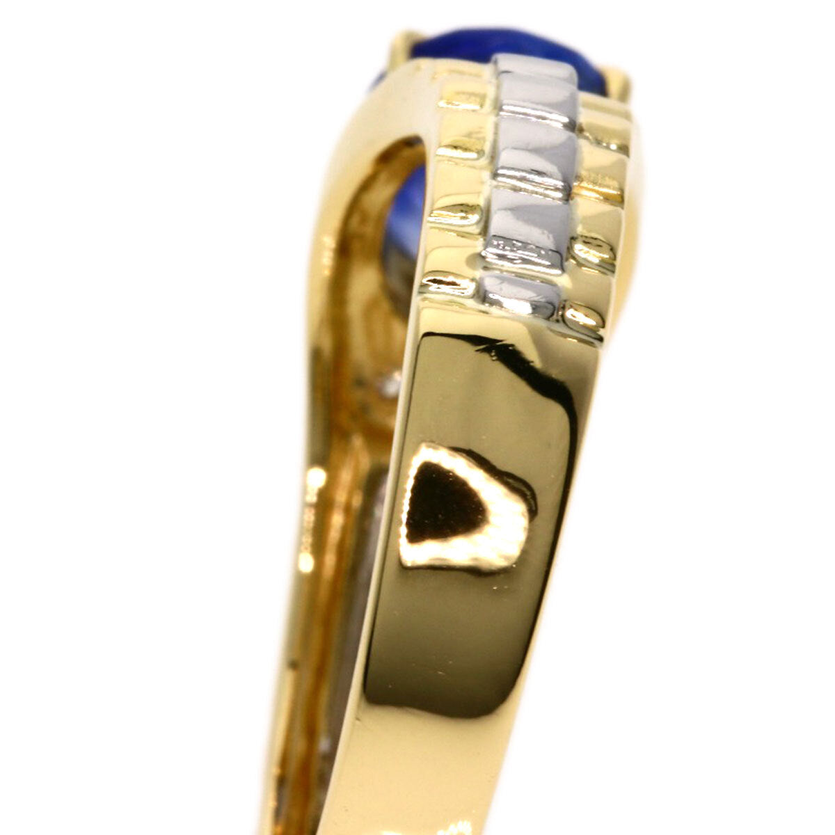 1.12Ct Sapphire Diamond Ring K18 Yellow Gold