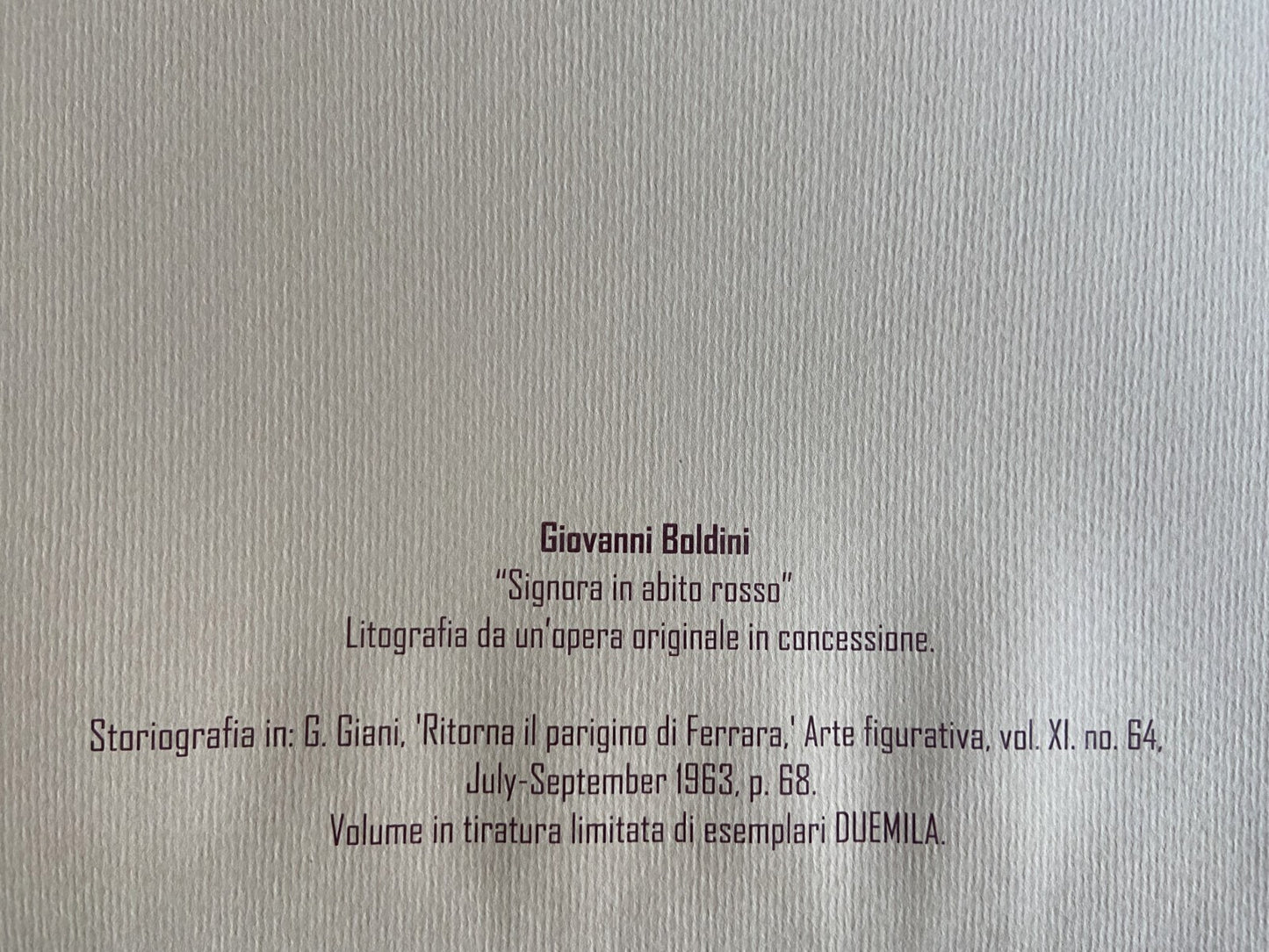 Giovanni Boldini Lithograph 1963 Coa Signed Limited