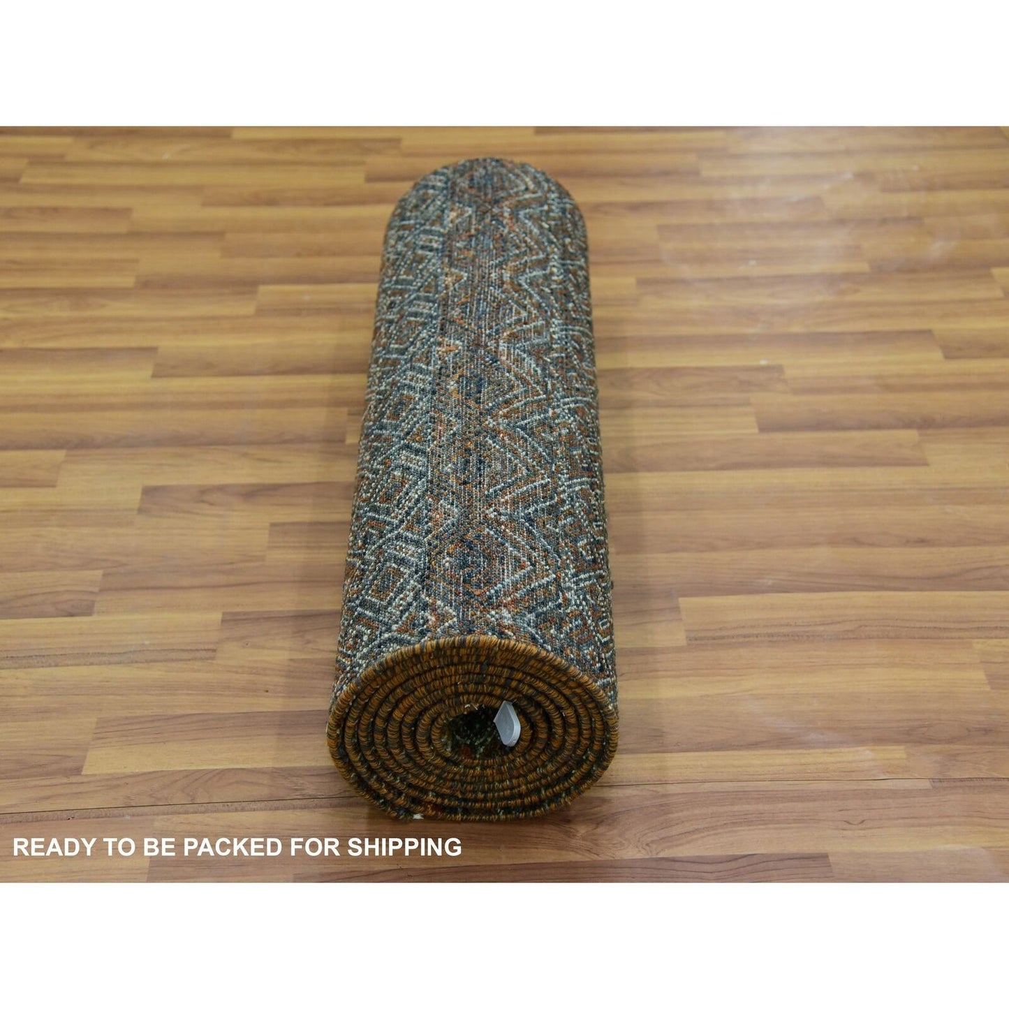 2'6"X12' Brown Hand Knotted Kohinoor Herrita Design 100% Wool Runner Rug