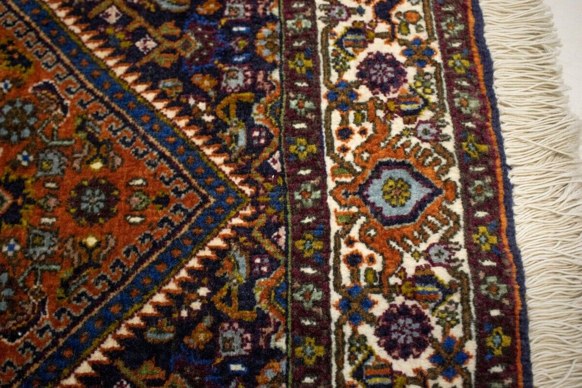 4X5 Ft Hand-Knotted Vintage Floral Rug Plush