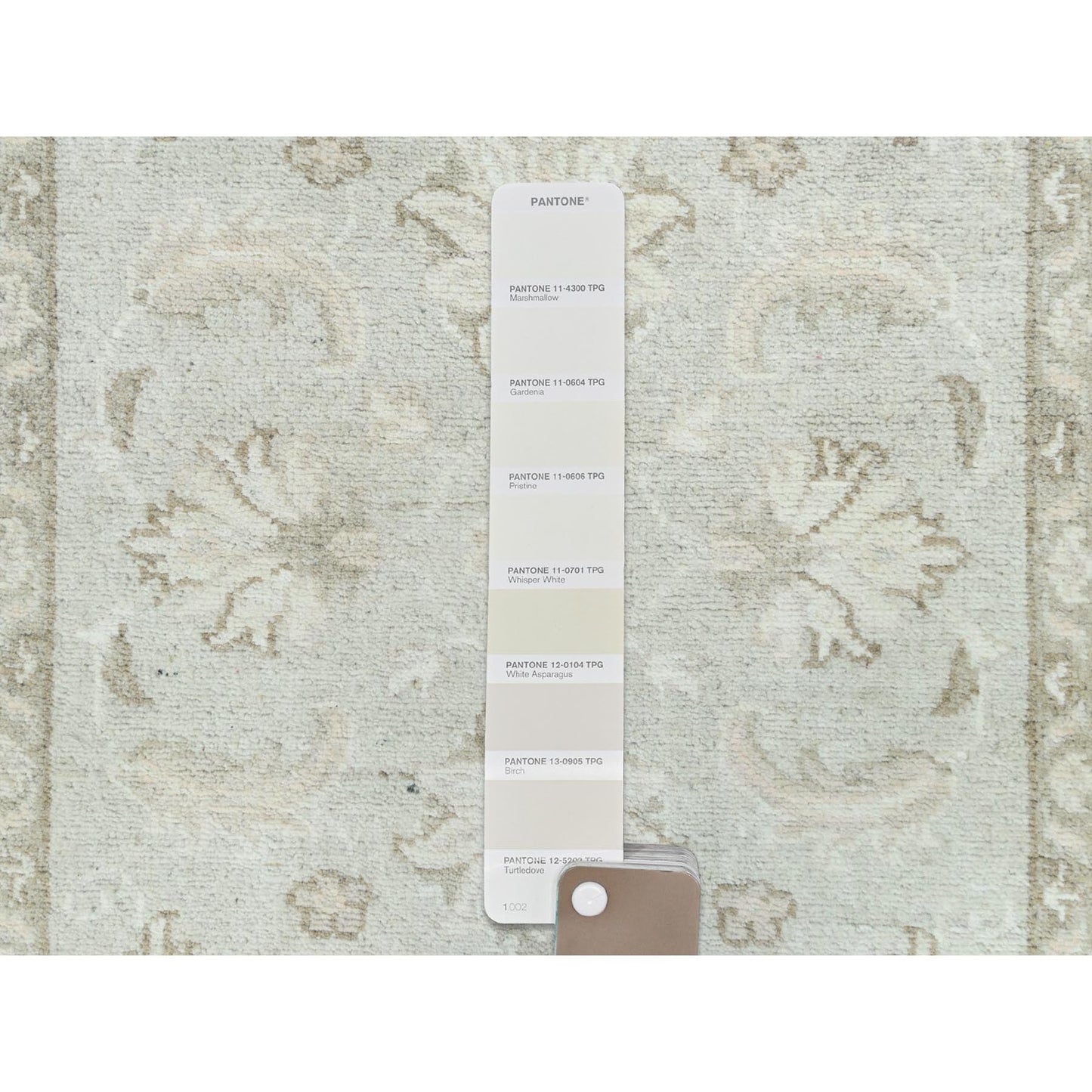 2'8"X9'9" Ivory Afghan Stone Washed Peshawar Wool Hand Knotted Runner Rug