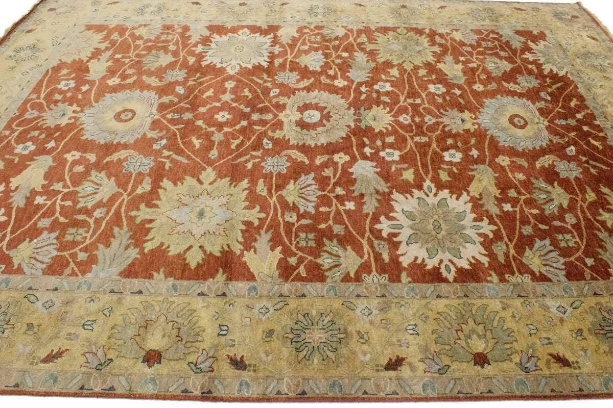 Handmade Floral Oriental Rug Vintage Style Osh