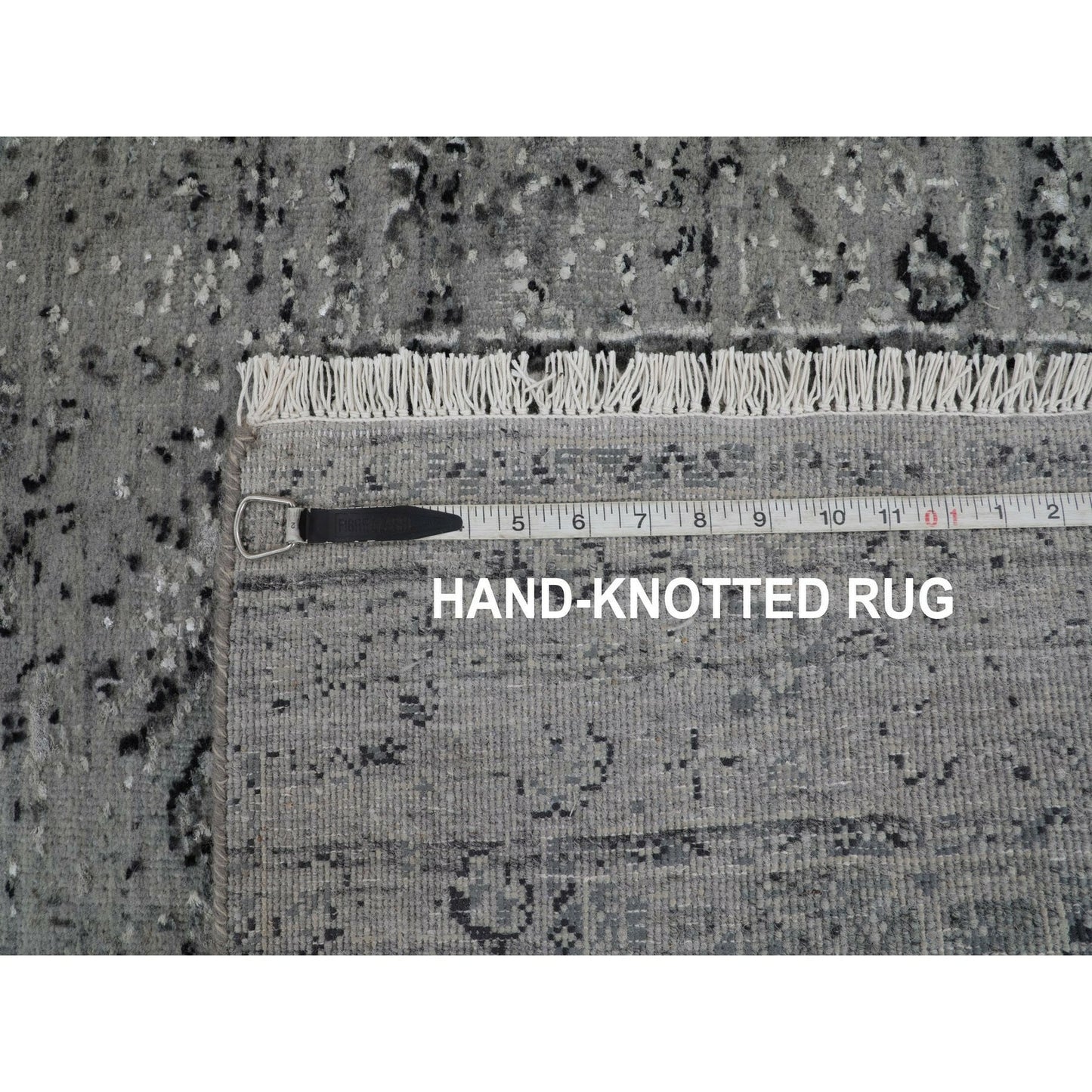 2'10"X8' Farsian Silk With Textured Wool Hand Knotted Oriental Rug