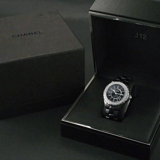 Chanel J12 38Mm Genuine Diamond Bezel H0950