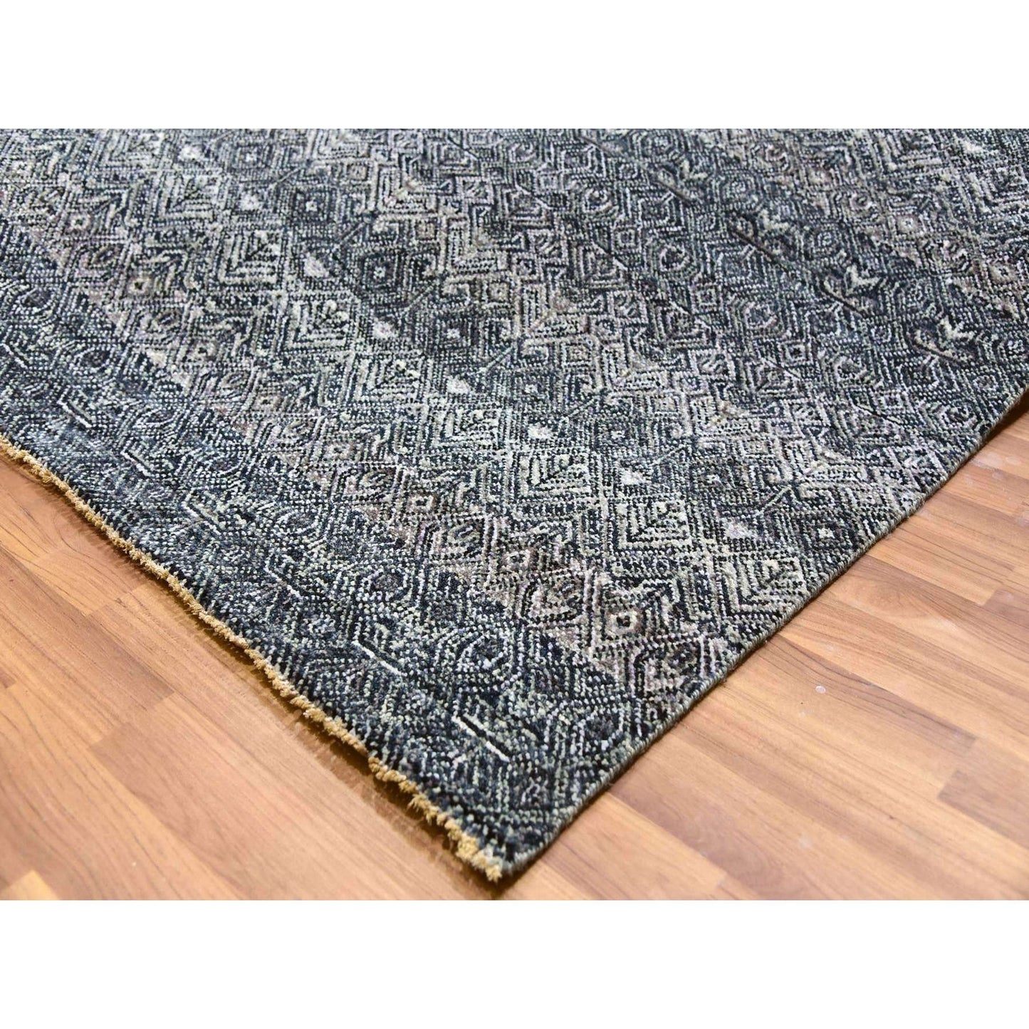 12'1X15'1" Network Gray Wool Hand Knotted Kohinoor Herat Oversized Rug