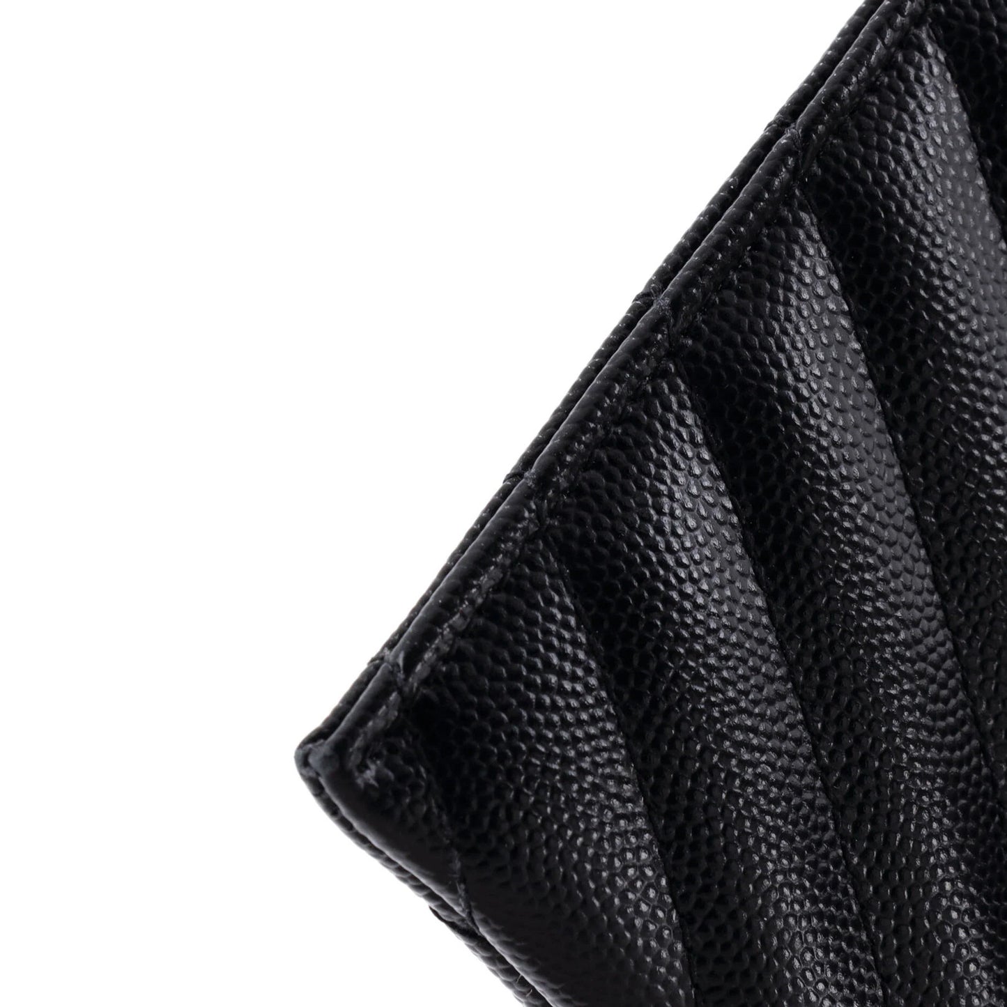 Saint Laurent Classic Monogram Zip Bill Pouch Matelasse Chevron Leather Medium