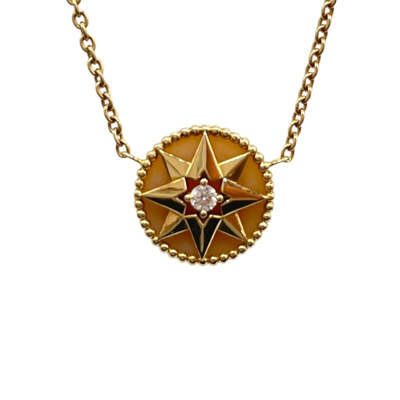 Christian Dior Rose Des Vents 1P Diamond Necklace Au750
