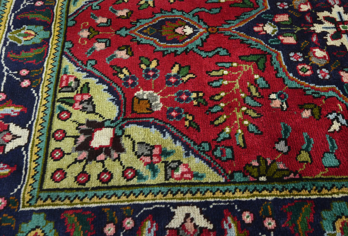Vintage Handmade Small Red Oriental Rug Classic