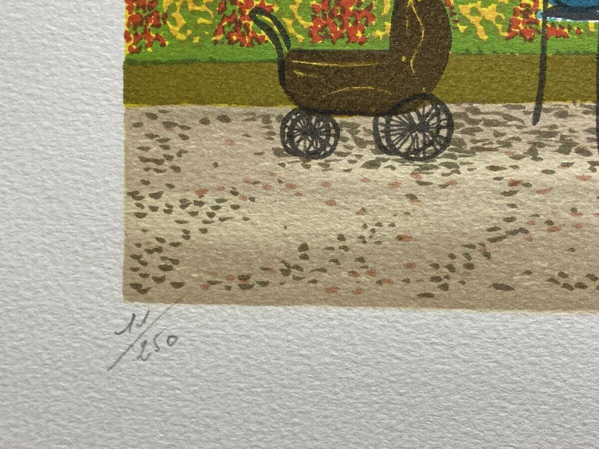 Fanch Ledan (France) - Park Landscape Original Lithograph On Arches Paper Signed