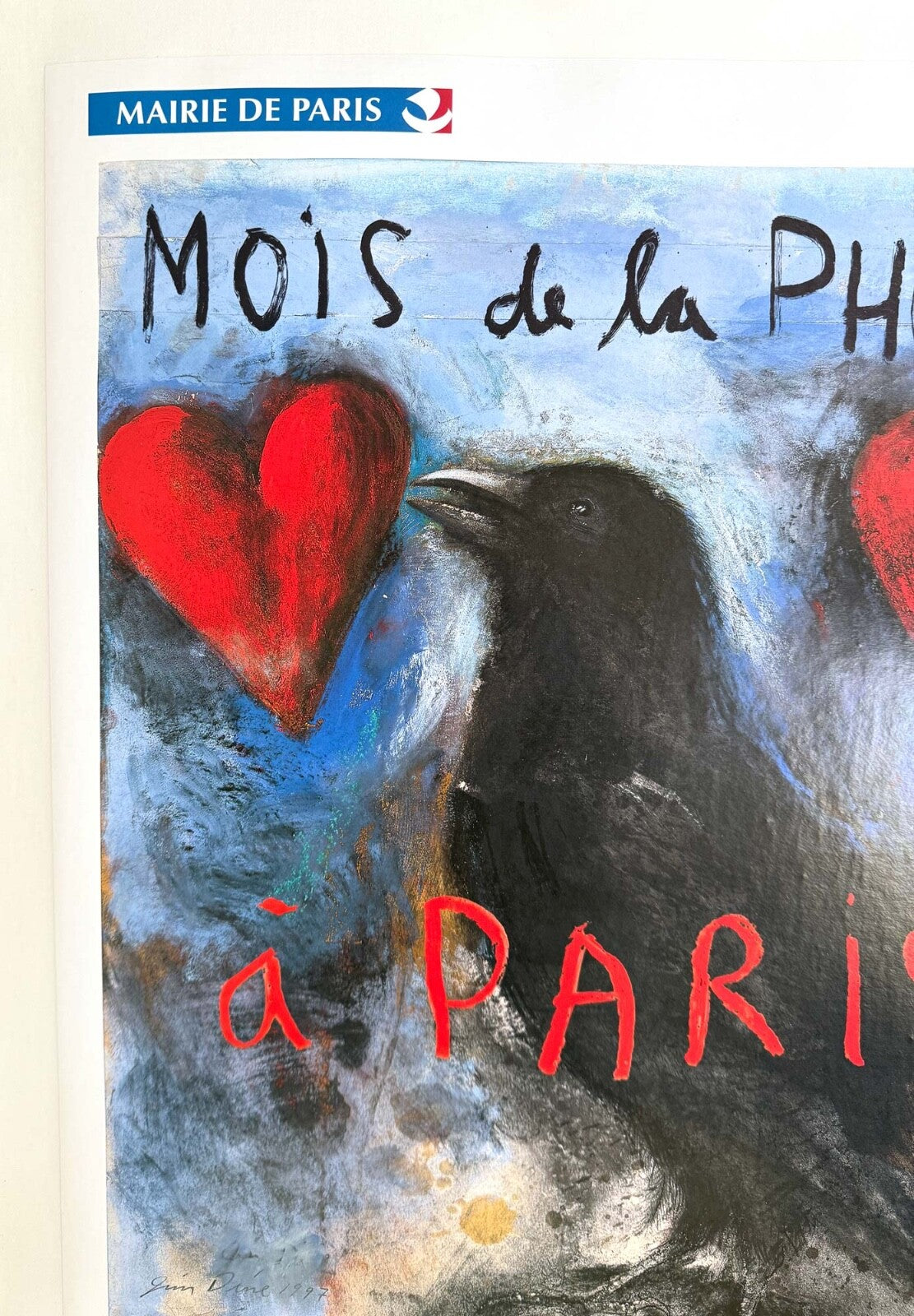 Jim Dine 1998 Mois De La Photo Paris Original Serigraphie 20X32 Inches On Linen
