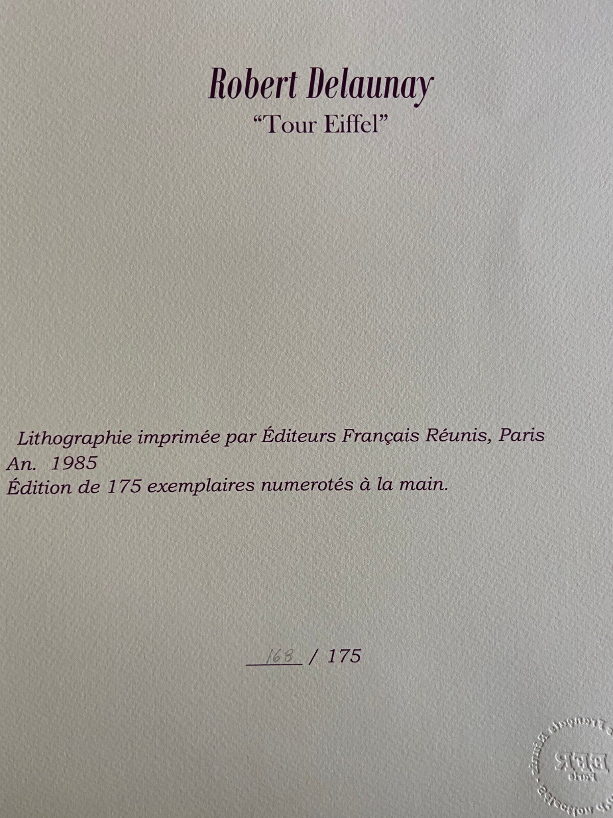 Robert Delaunay Lithograph Coa Numbered Signed Op Stamped Sonia