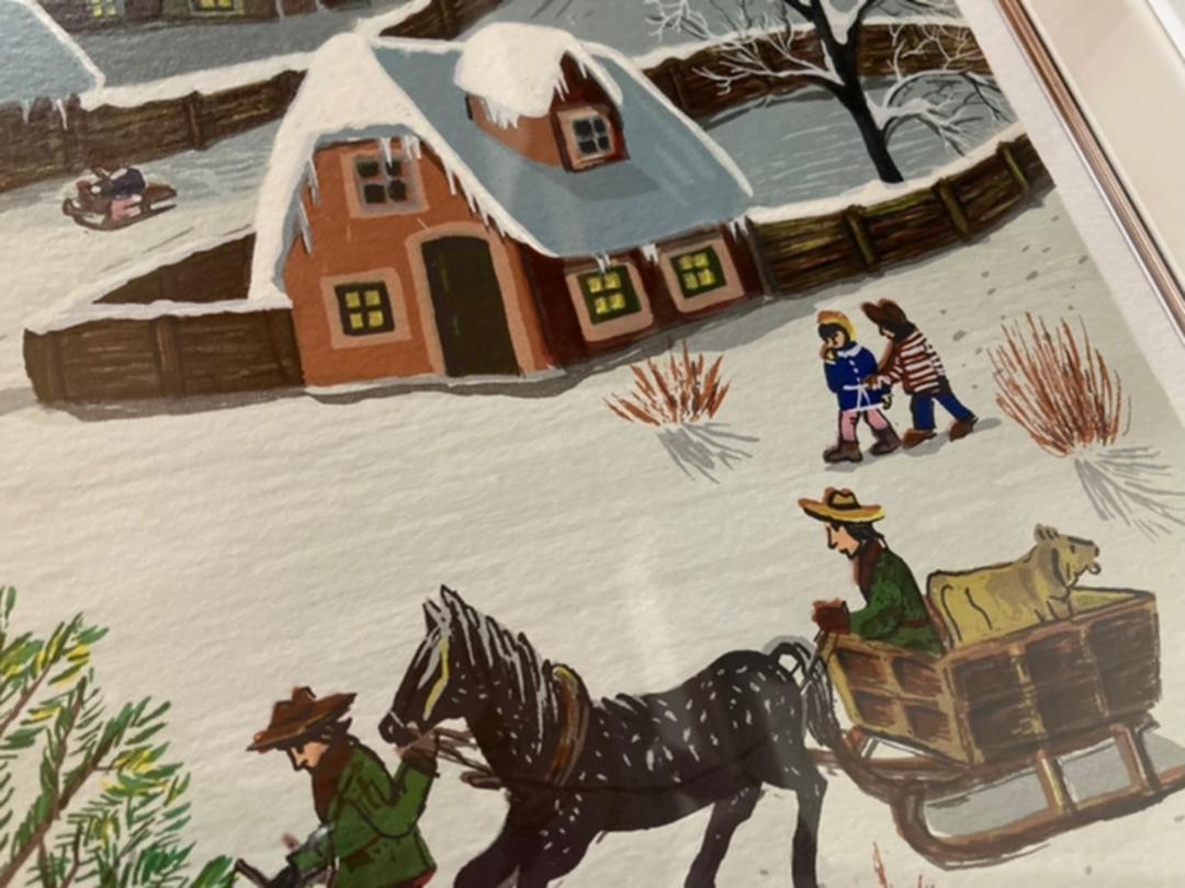 Albert Kowalski Limited Edition Print Winter Village Scene Signed Ed250 Hungary