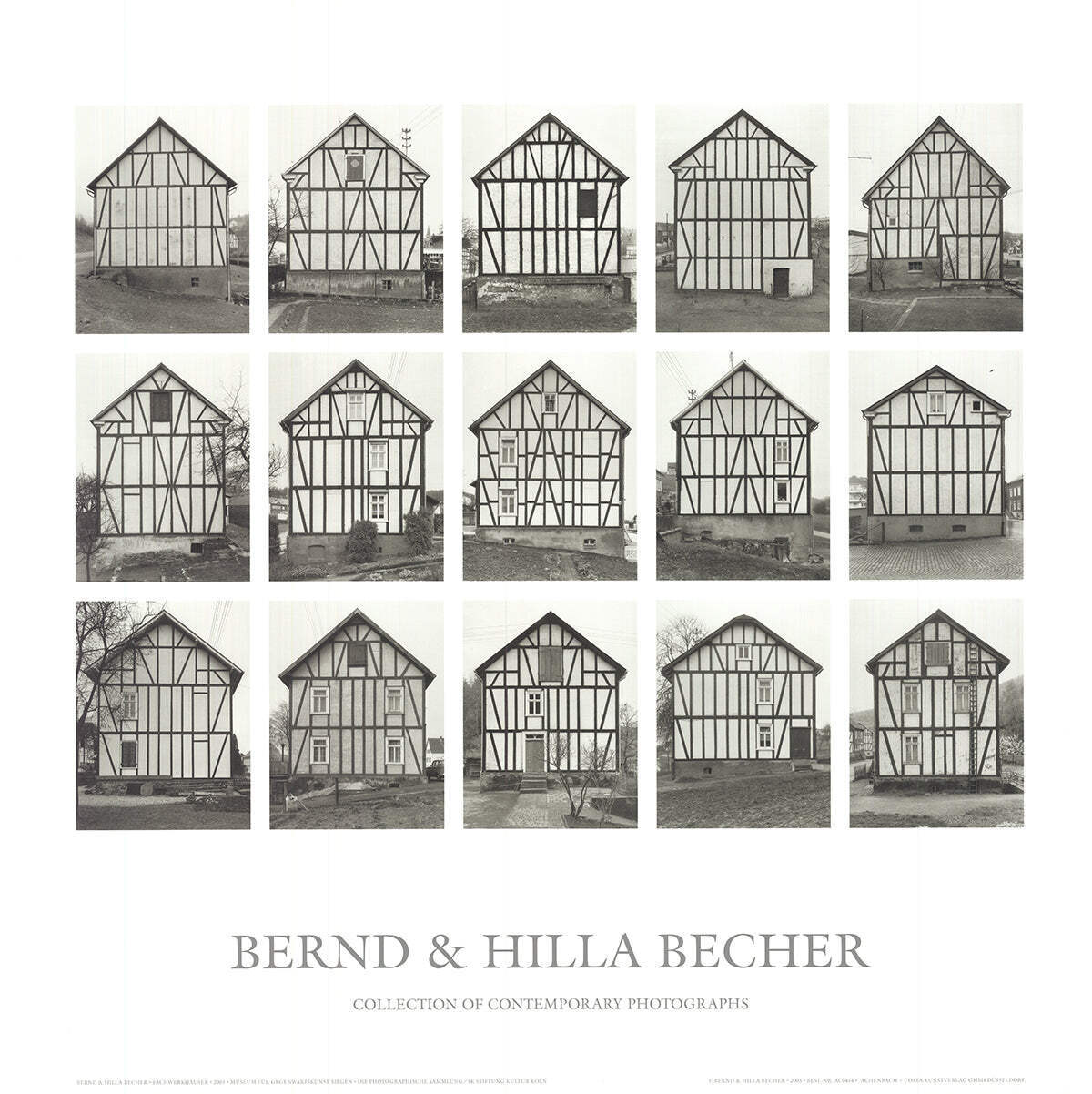 Bernd And Hilla Becher Half-Timbered Houses " Poster Photograph